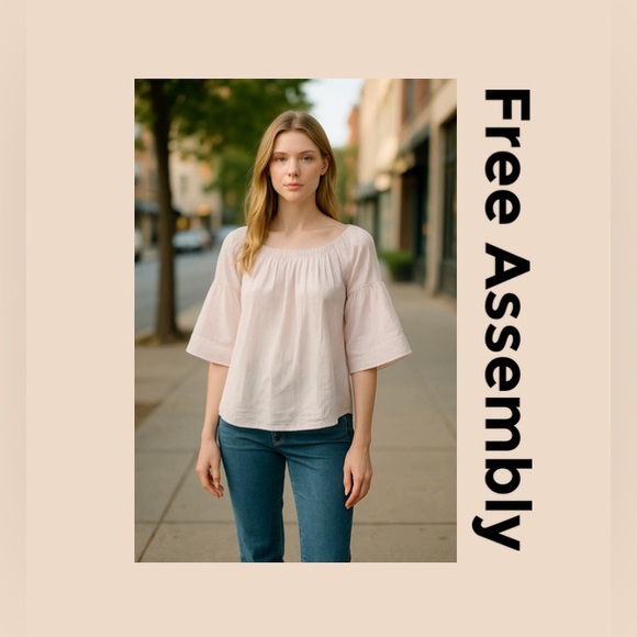 Free Assembly Tops - Women’s Off Shoulder Casual Top Size Large